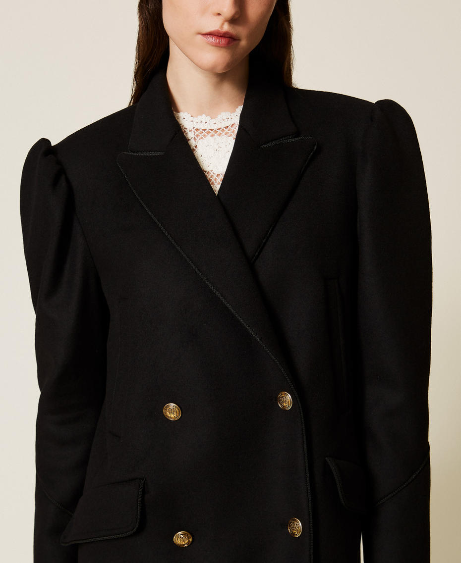 Wool cloth blend long coat Black Woman 252TS2310_00006_04