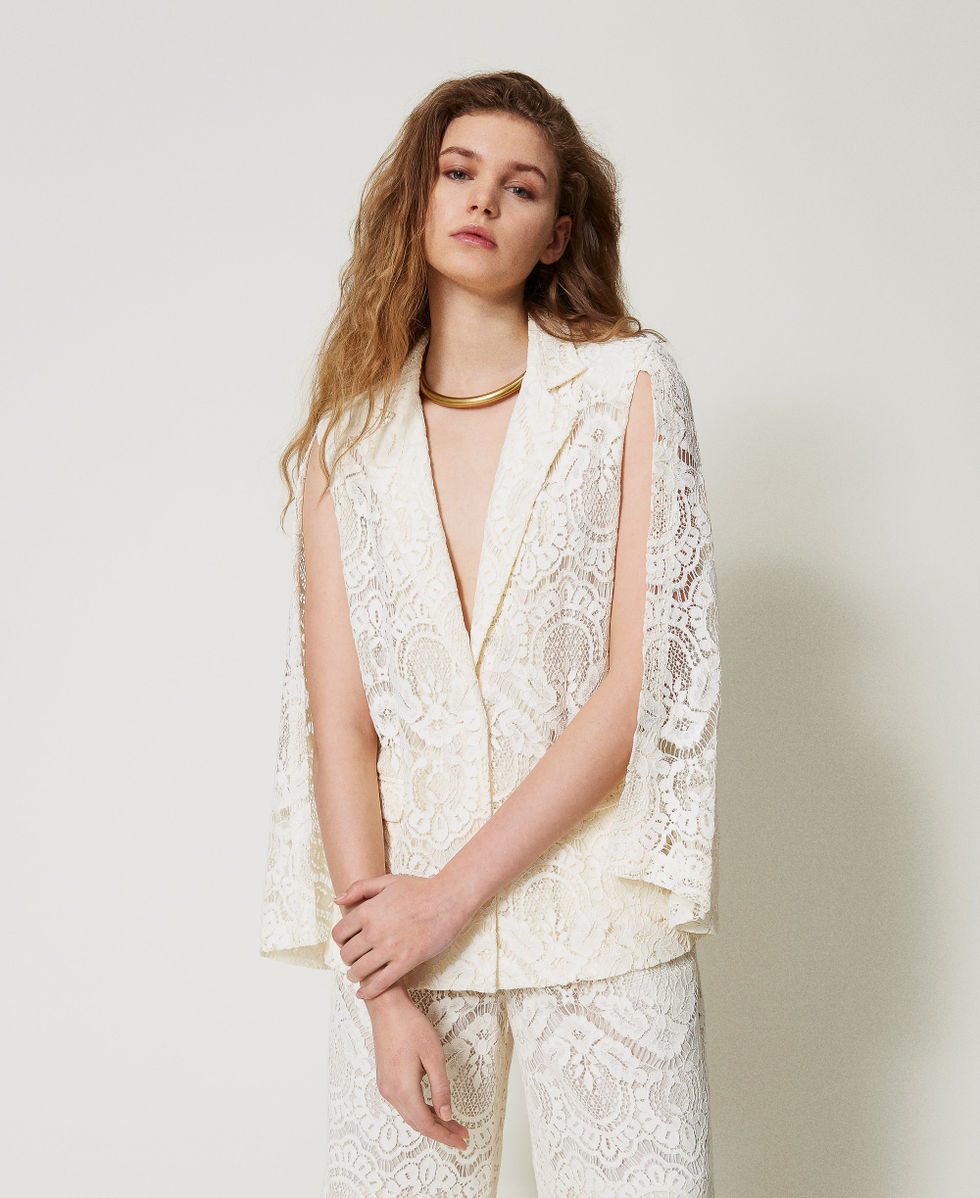 'Procida' macram&eacute; lace blazer