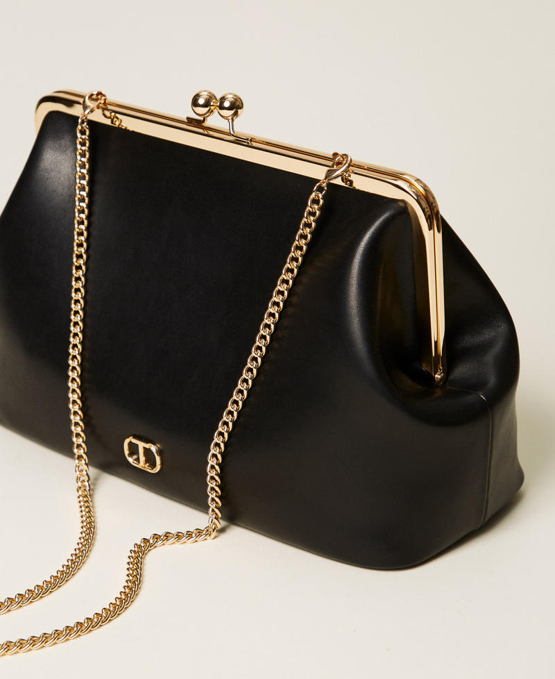Clutch shoulder bag with Oval T Black Woman 252TD8330_00006_02