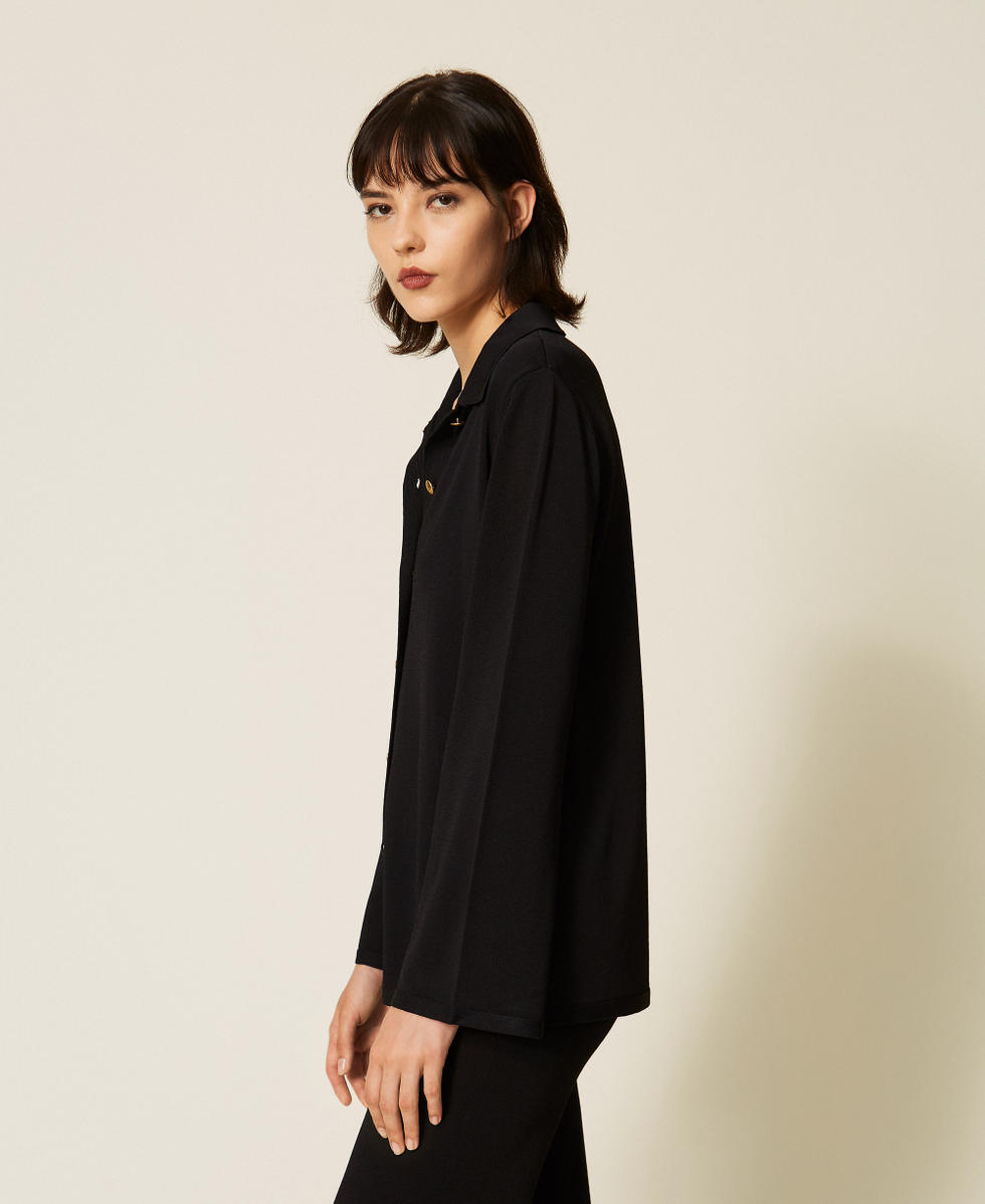 Camicia in maglia con bottoni