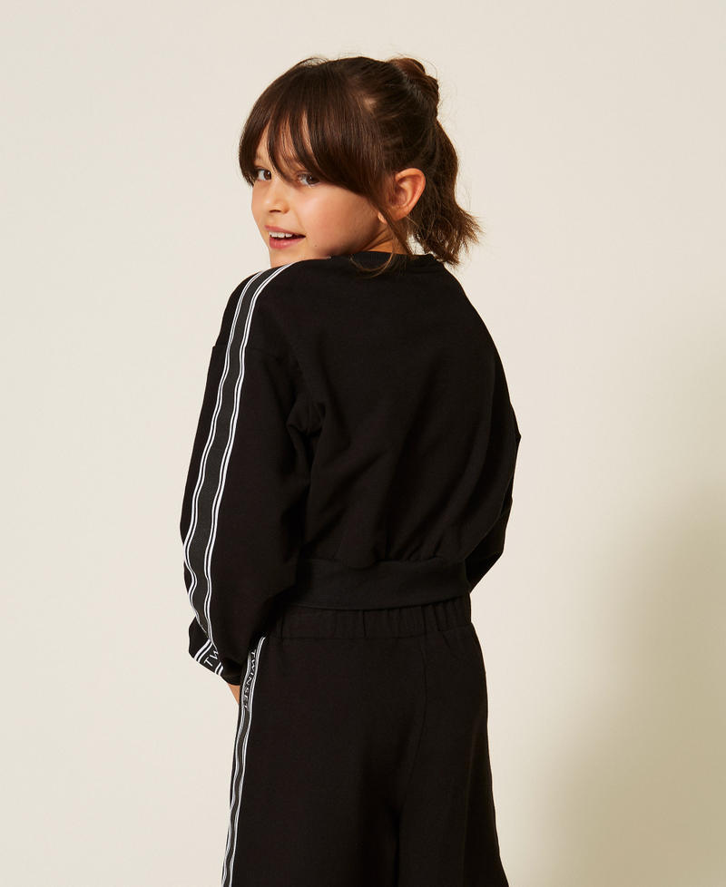 Sweatshirt with logo bands Black Girl 262GJ2283_00006_03