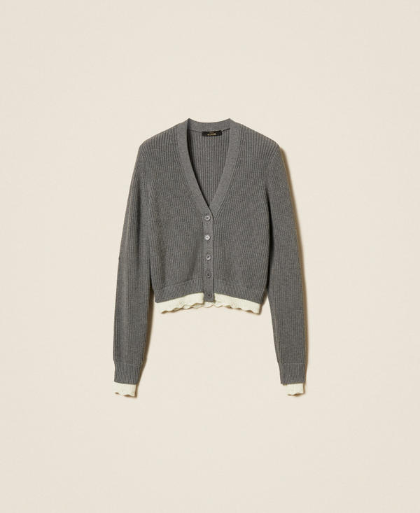 Cardigan with scalloped details