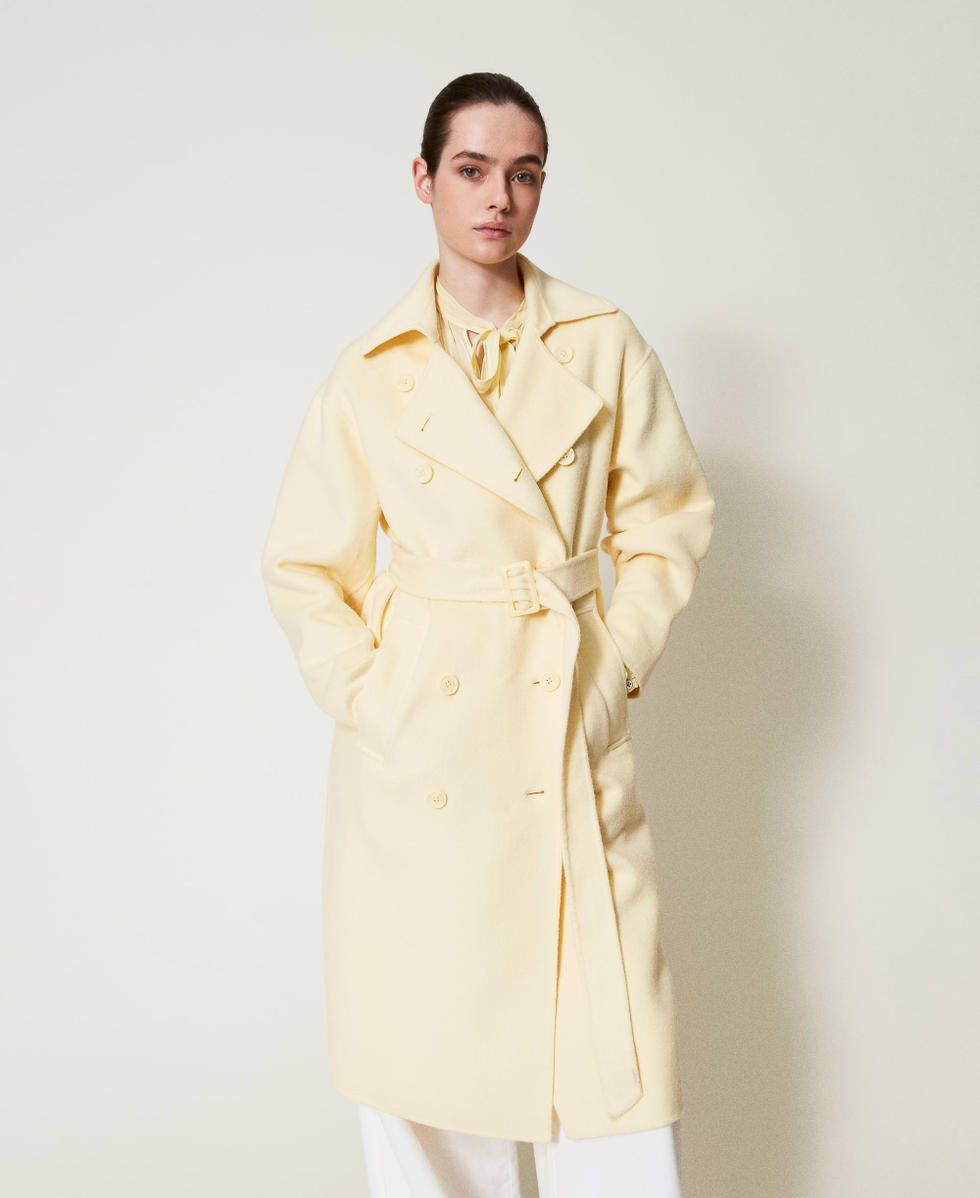 Doubled wool blend cloth coat Vanilla Woman 251TP2232_12143_04