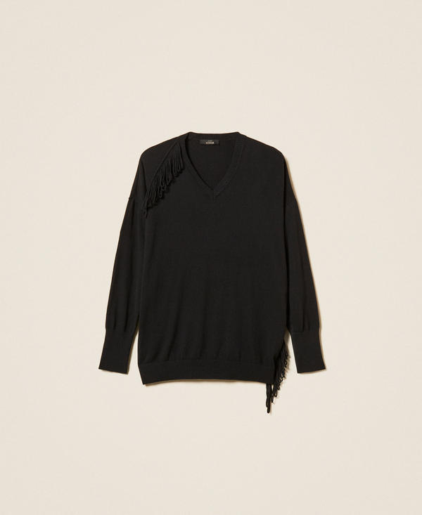 Fringed jumper