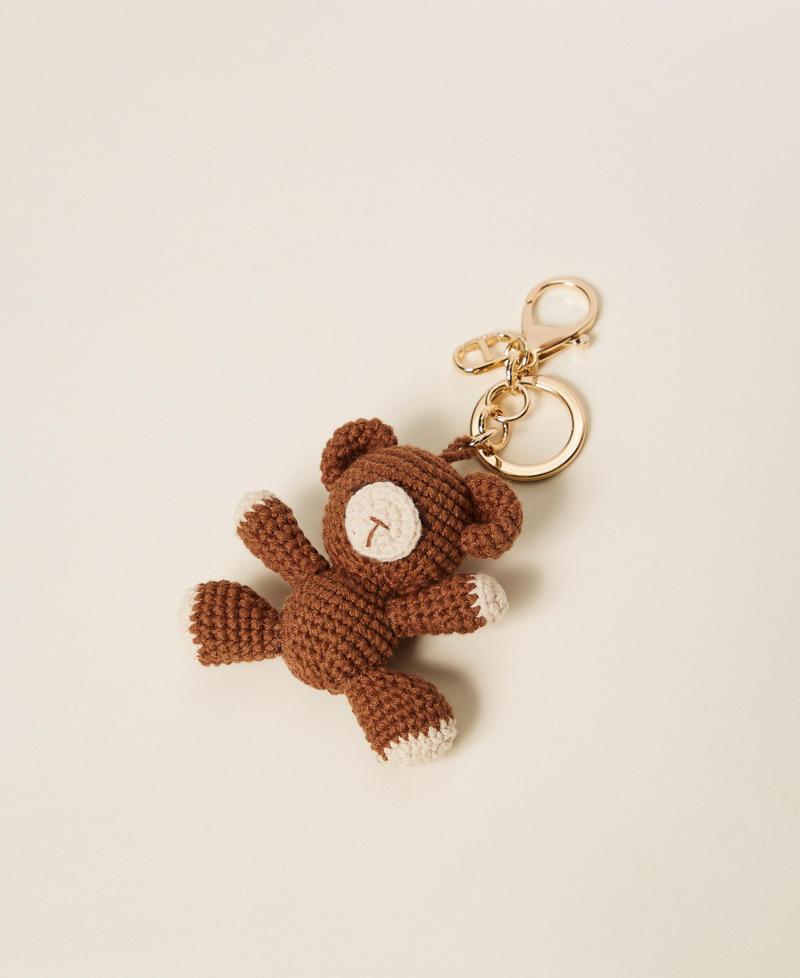 Crochet teddy bear key ring charm Chocolate Malt Woman 252TL8057_11943_01