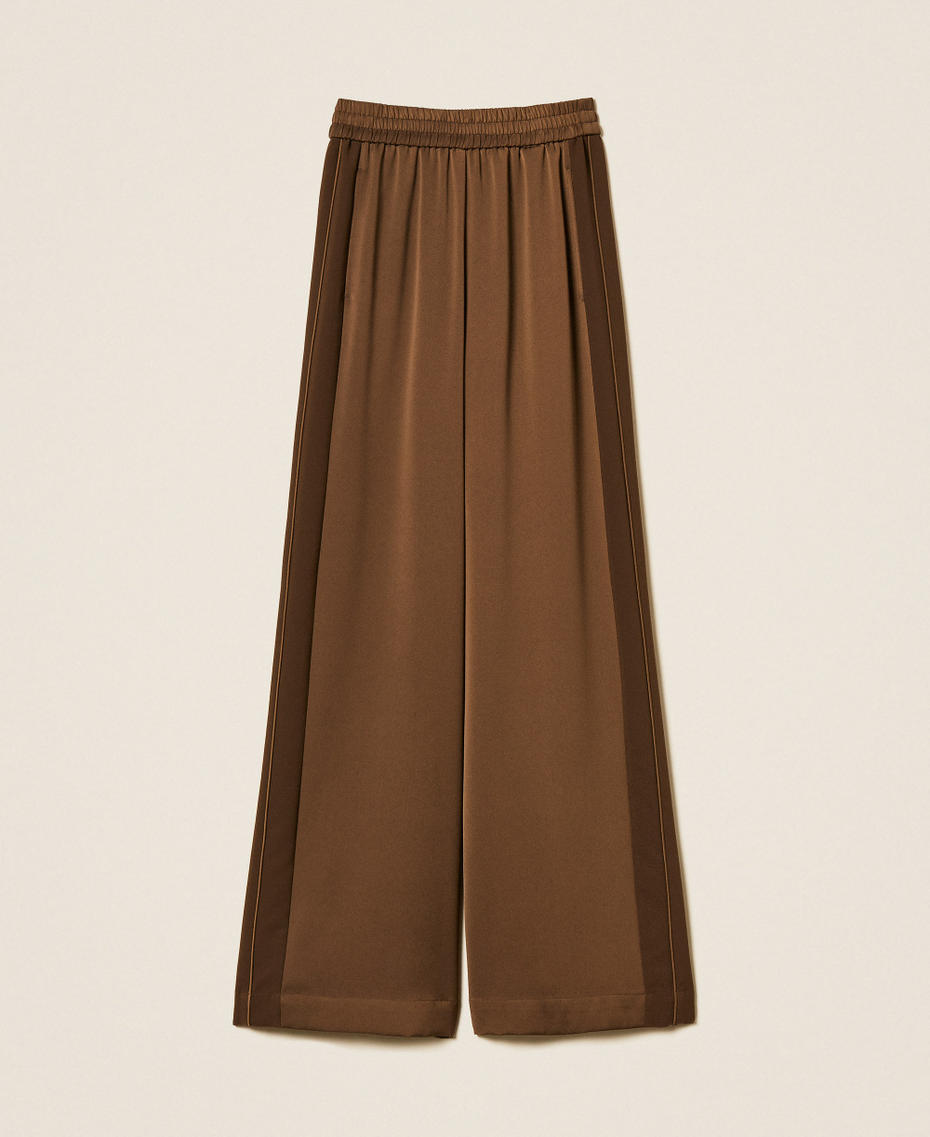Envers satin palazzo trousers Darkness Brown Woman 262TP2133_13411_S0