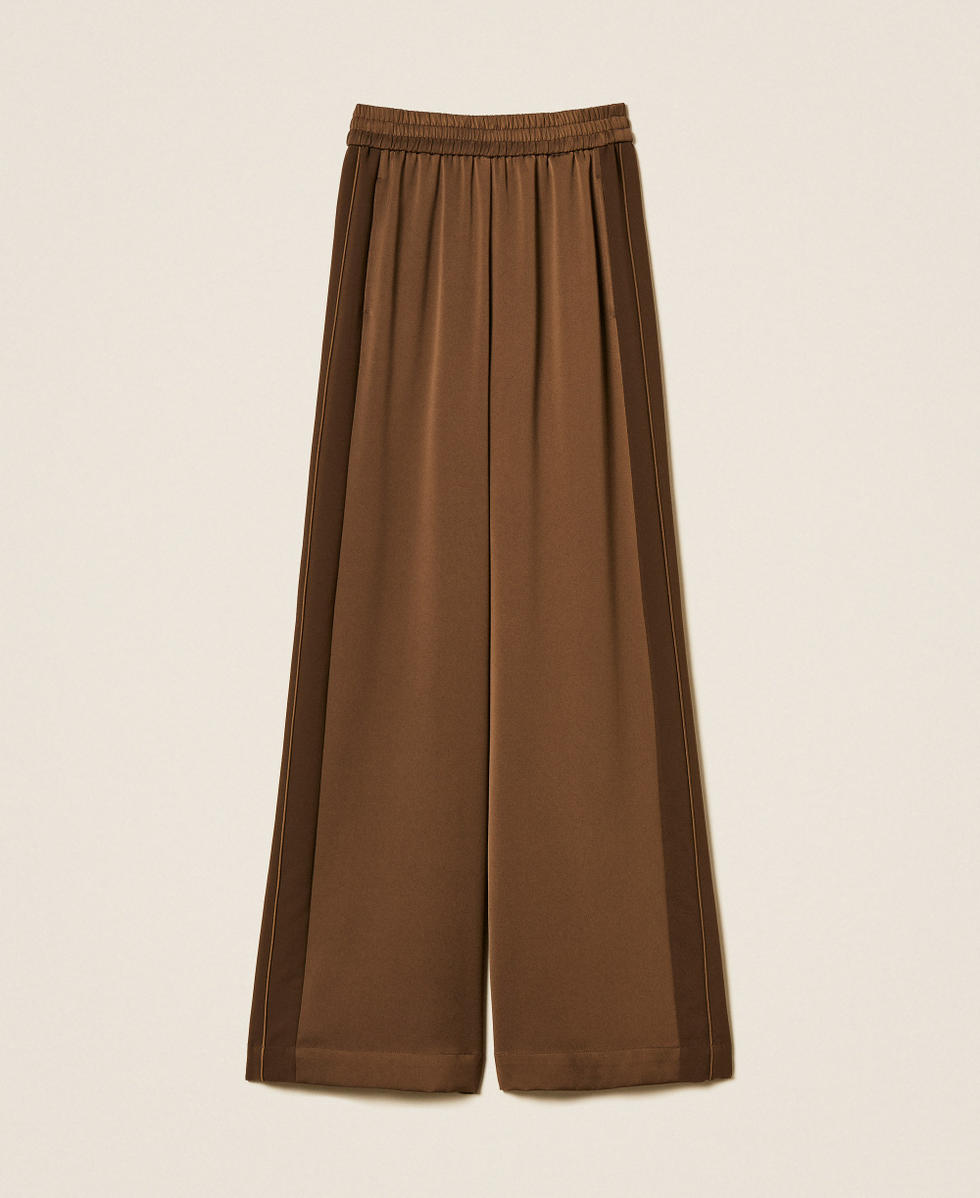 Envers satin palazzo trousers Darkness Brown Woman 262TP2133_13411_S0