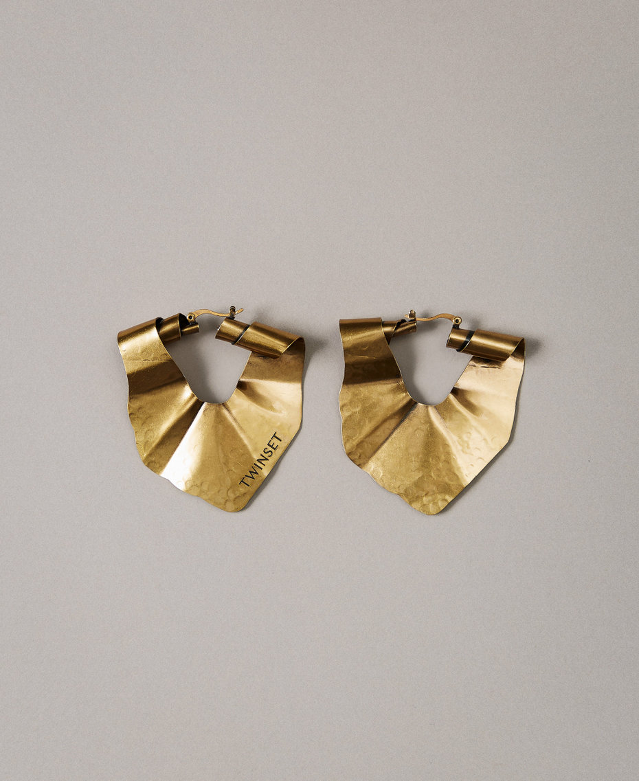 Boucles d’oreilles irrégulières en anneau Old Gold Femme 251TS502C_12616_PS