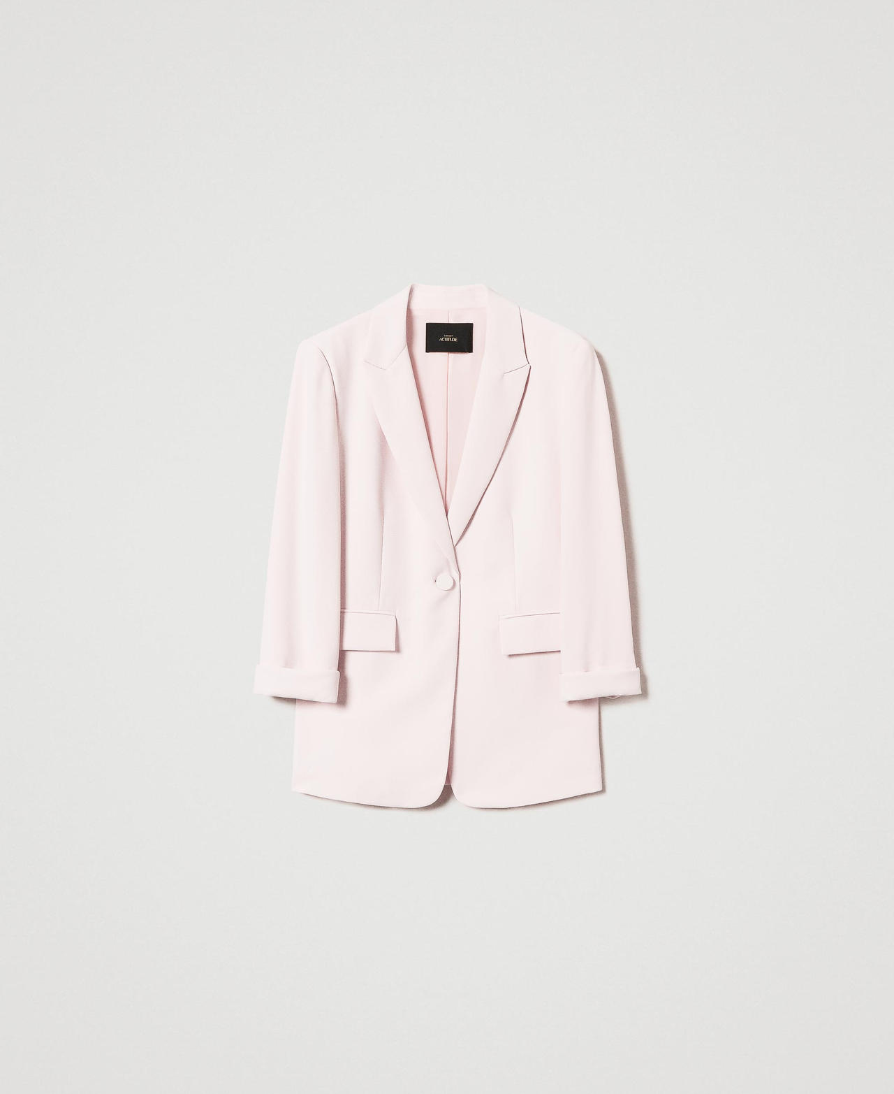 Giacca blazer in crêpe piquet Rosa Tender Pink Donna 251AP2335_00619_0S