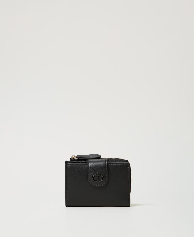 Wallet with zip and Oval T Black Woman 251TH7035_00006_01