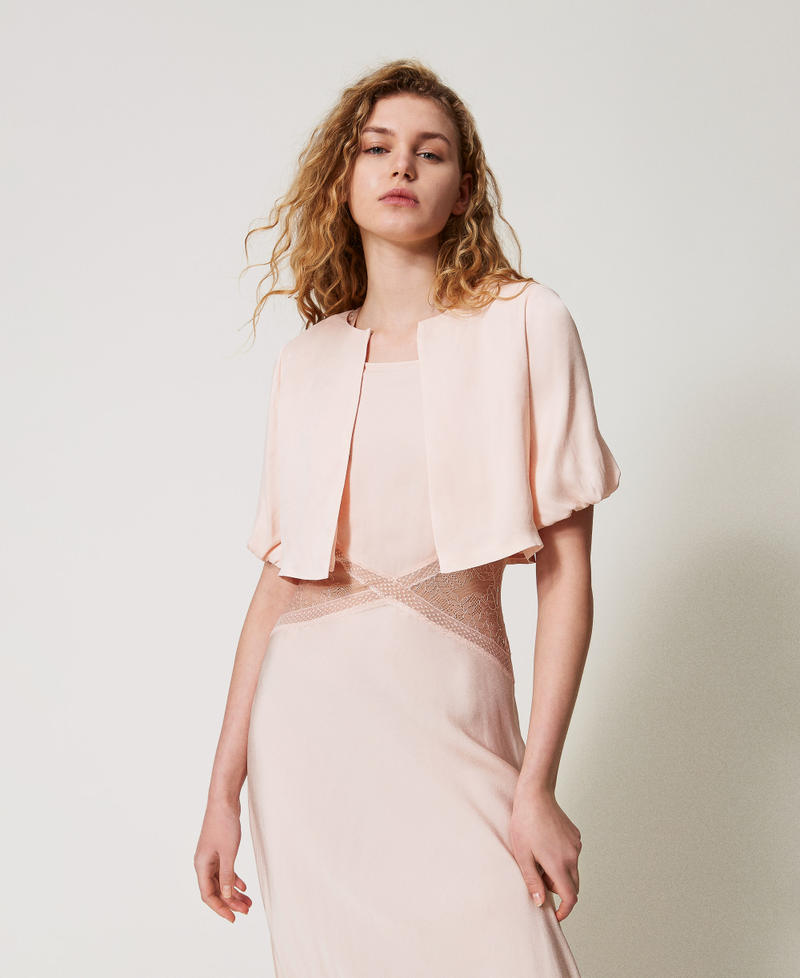Satin shrug Bud Pink Woman 251TT2431_00690_01
