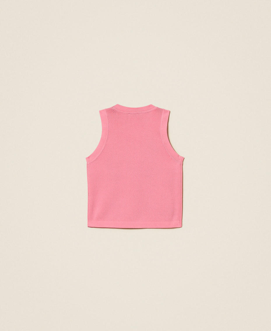 Stricktop mit Kn&ouml;pfen &bdquo;Aurora Pink&ldquo;-Rosa M&auml;dchen 261GJ3062_07207_S1