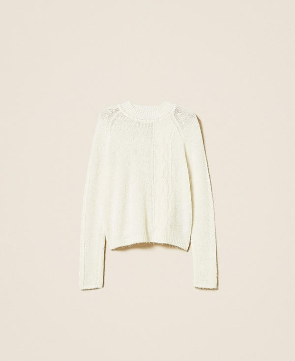 Pull col montant avec torsade