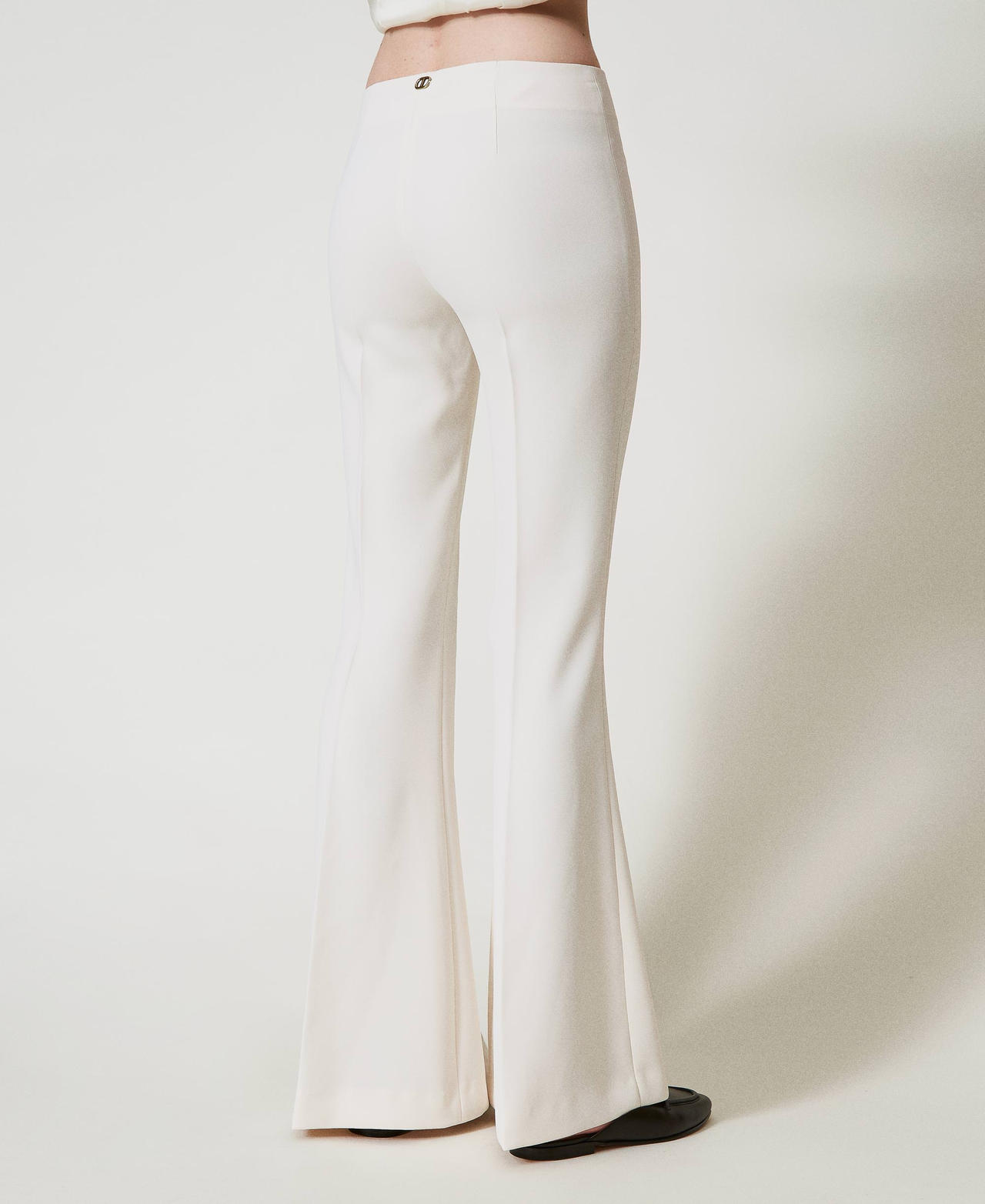 Fluid crêpe flared trousers Mother Of Pearl Woman 251TP2105_00059_03