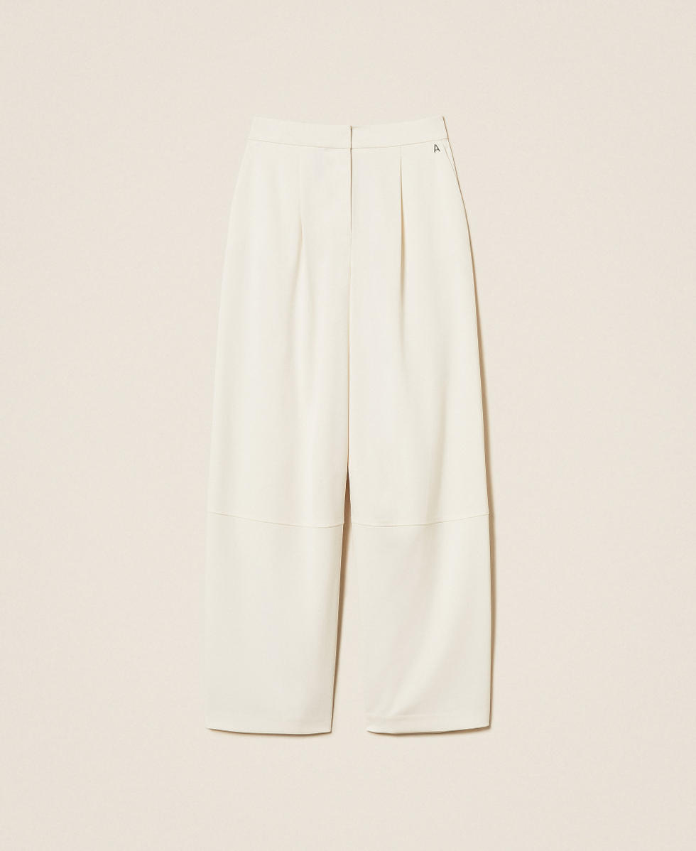 Palazzo trousers with pleats