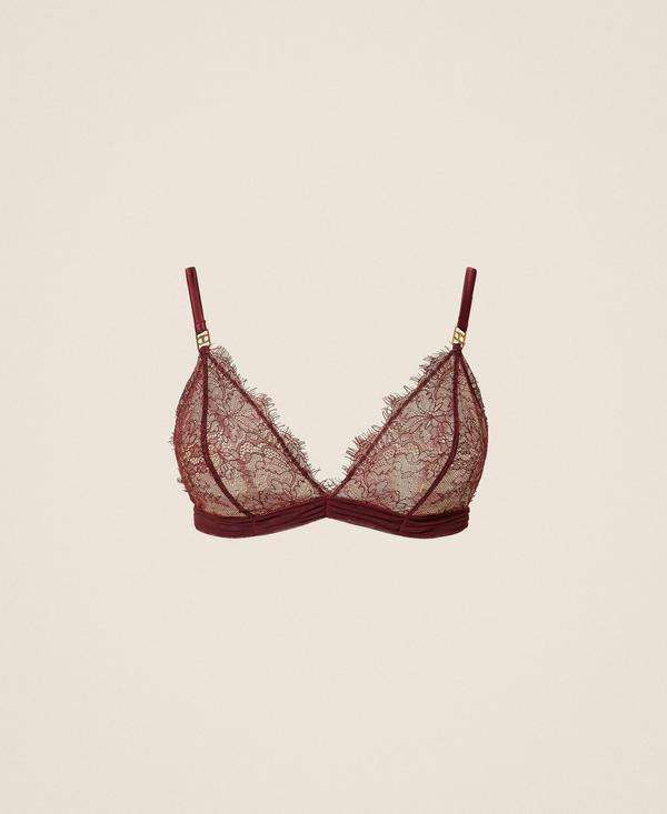 Chantilly lace triangle bra