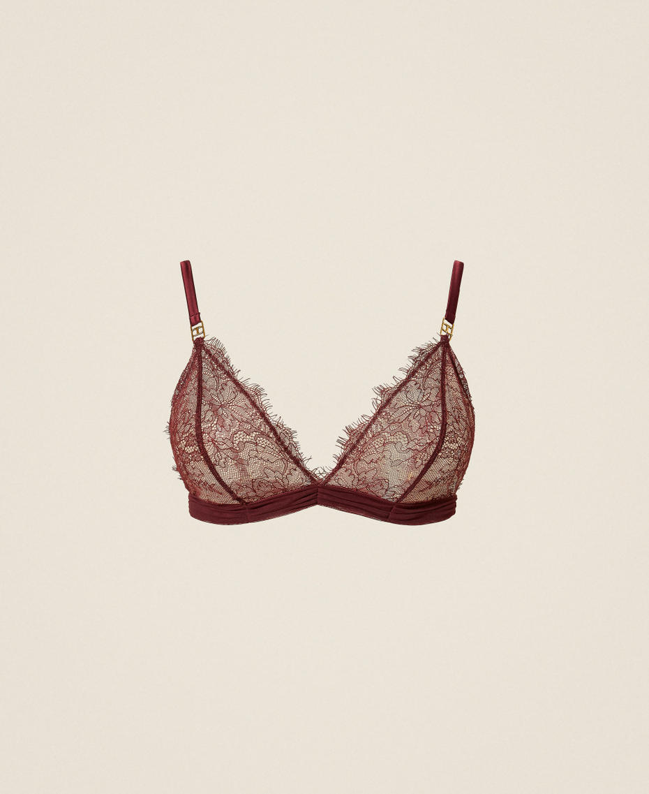 Reggiseno a triangolo in pizzo Chantilly Red Wine Donna 252LL6F22_12818_S0