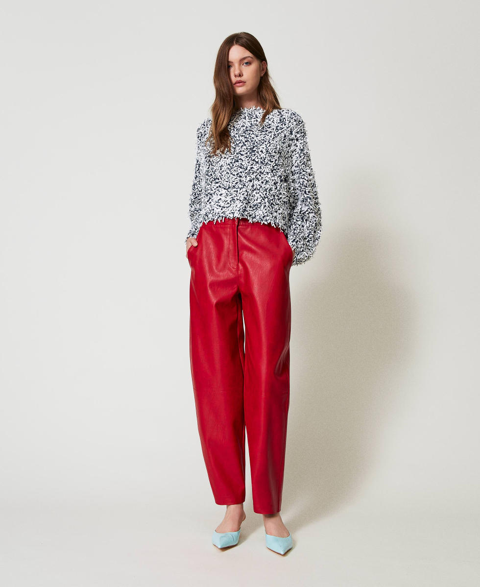 Pantalon barrel effet cuir Love Potion Femme 251AP2114_12120_01