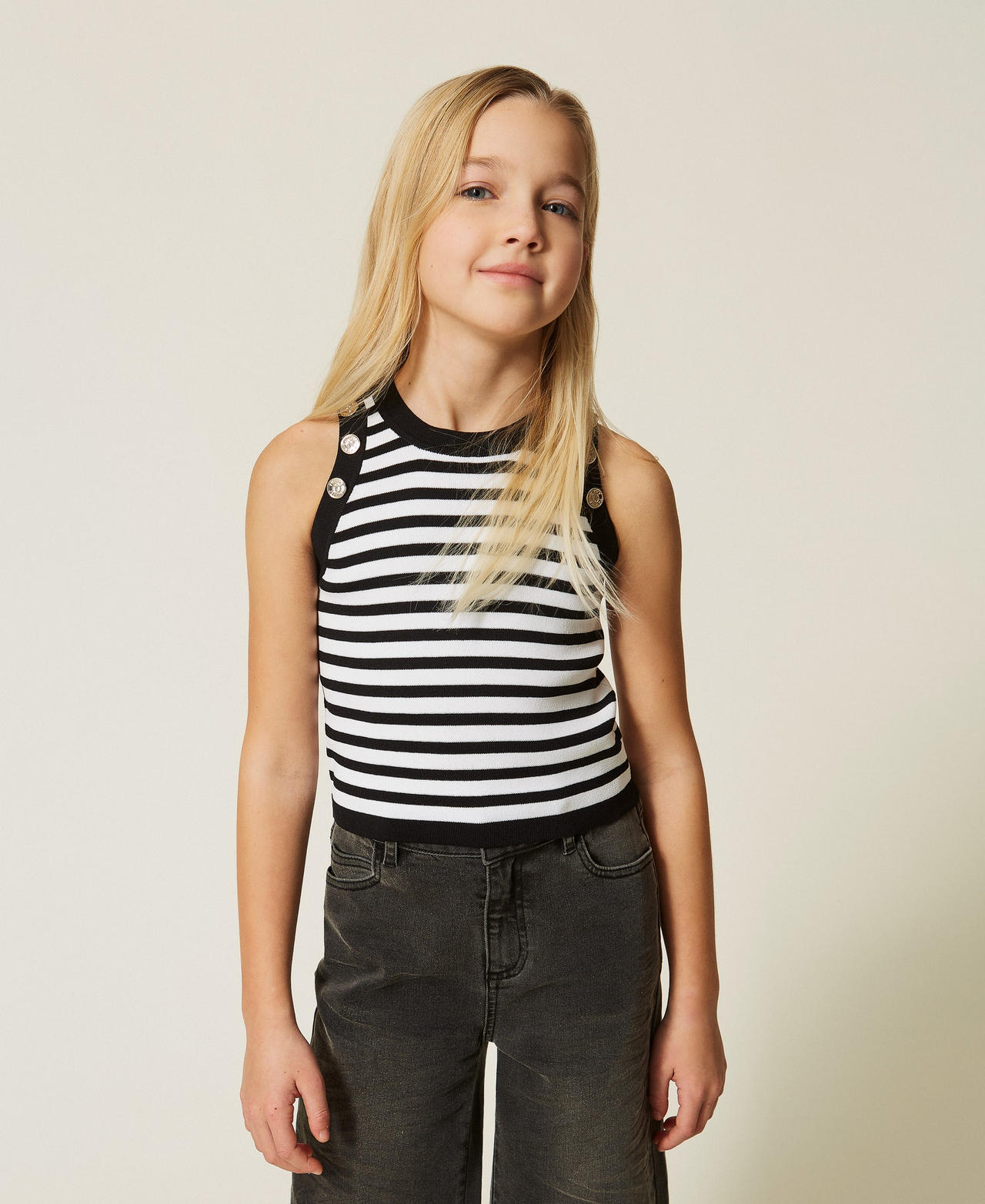 Twinset Top en maille avec boutons