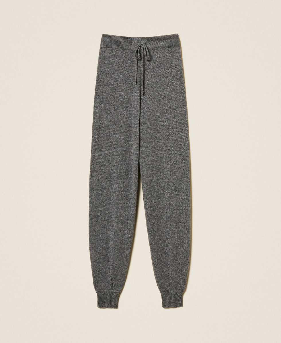 Pantalon en maille de laine mélangée