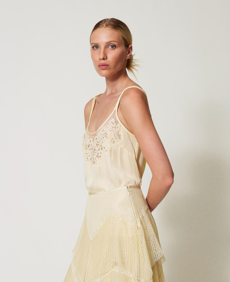 Satin top with embroidery Vanilla Woman 251TP2371_12143_06