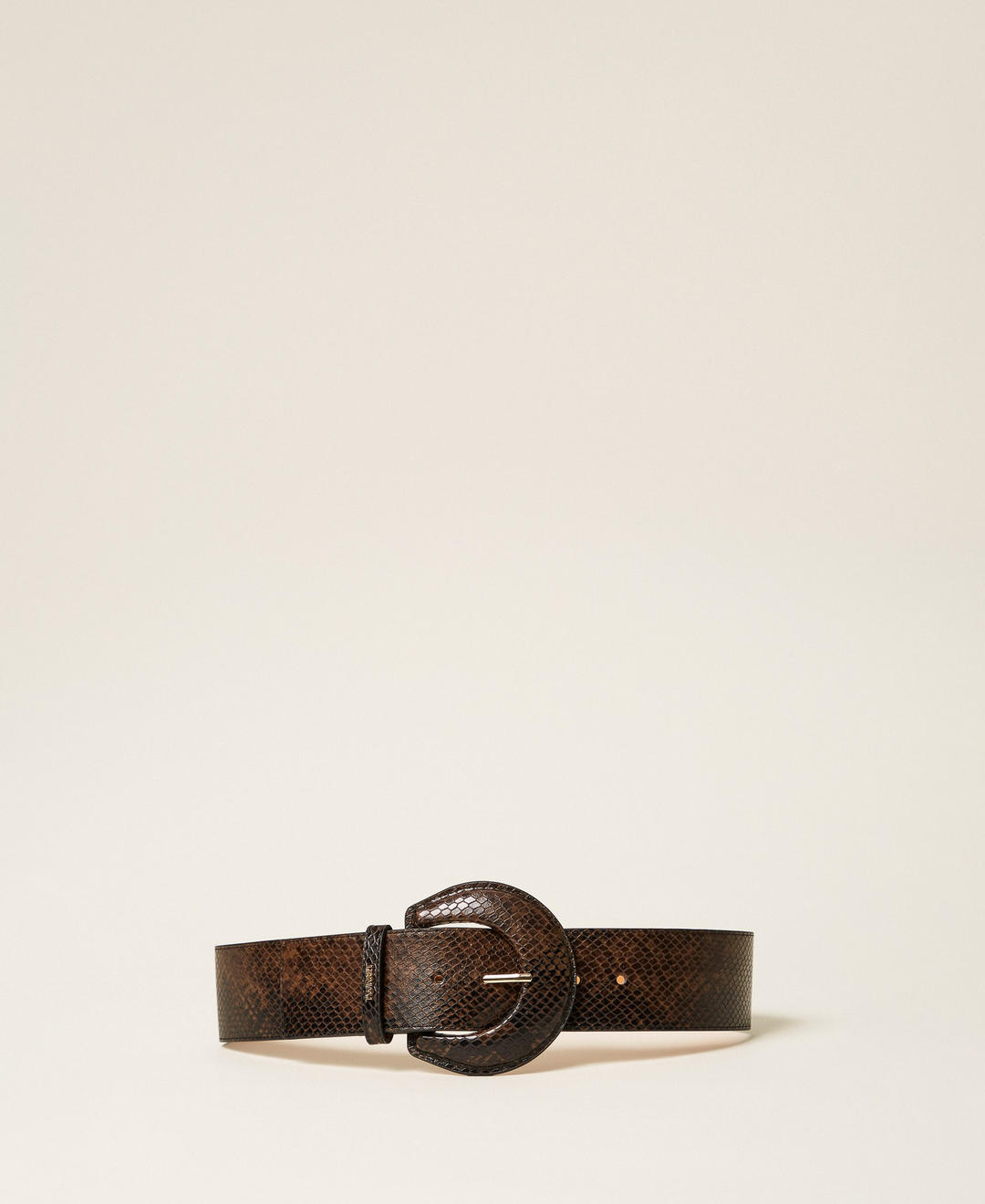 Ceinture en cuir avec imprimé python