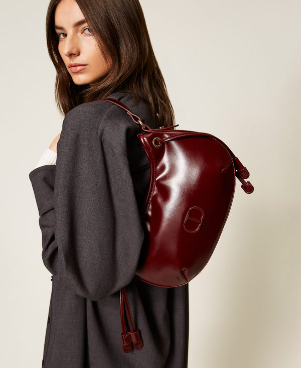 Borsa hobo 'Glossy' con stringhe