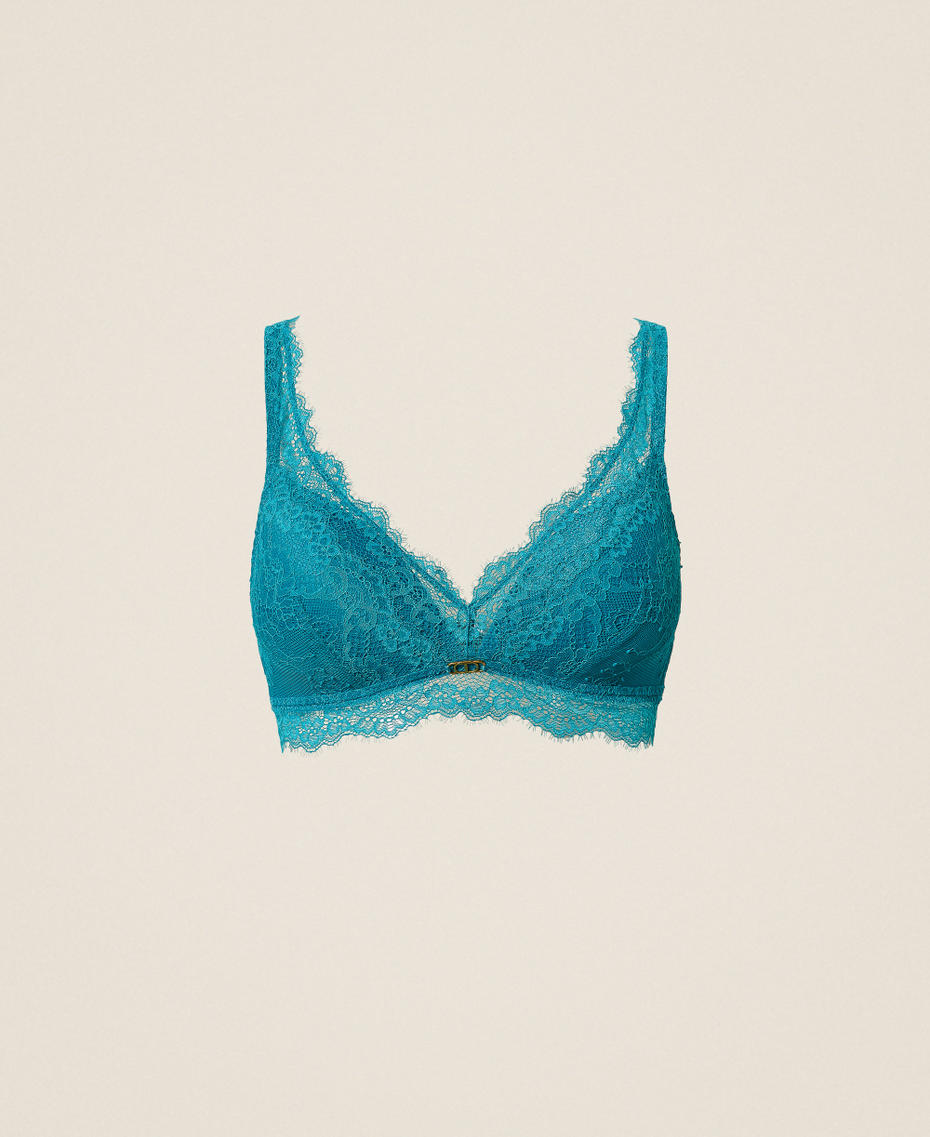 Lace bralette Peacock Blue Woman 252LL6B34_12816_S0