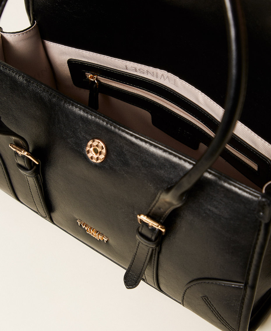 Bowler bag with buckles Black Woman 252TD8041_00006_04