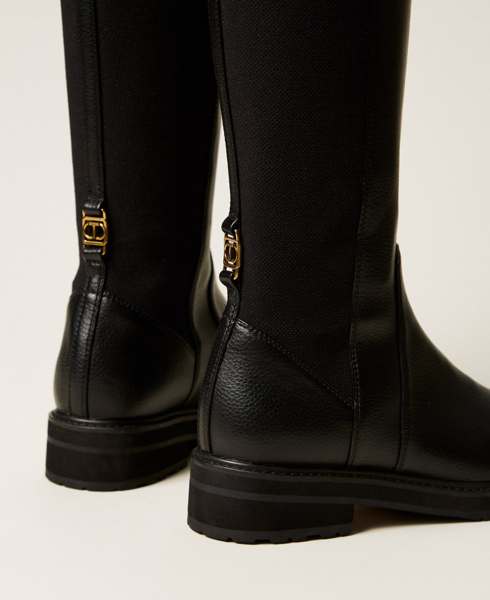 High boots with elastic Black Woman 252TGT120_00006_03
