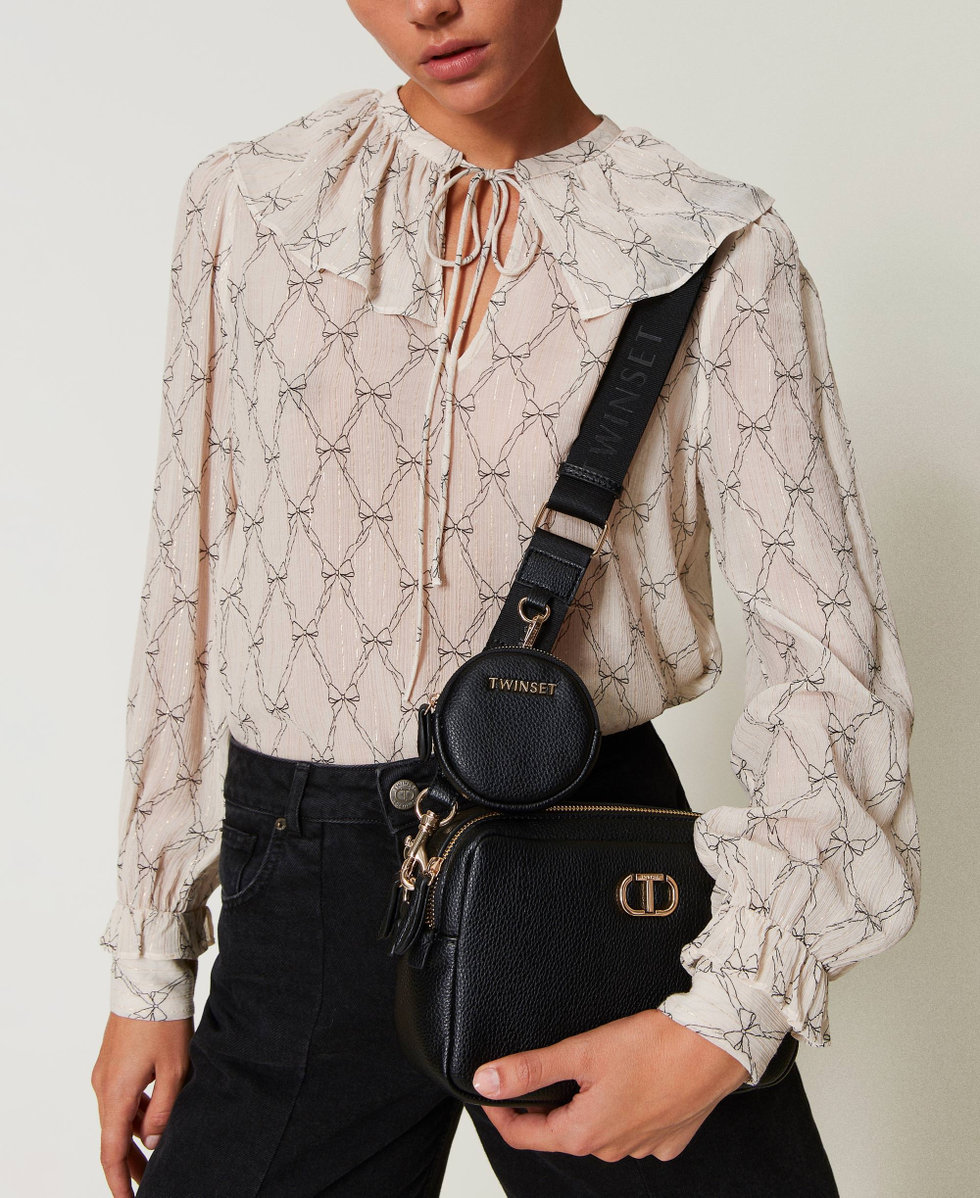 Shoulder bag with coin purse Woman, Black | TWINSET Milano