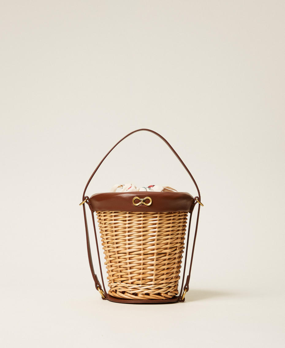 Borsa secchiello in vimini con pochette Paglia Donna 261TD8253_00193_01