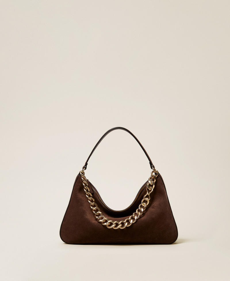 'Liliane' medium suede bag Coffee Woman 252TB7162_14240_PS