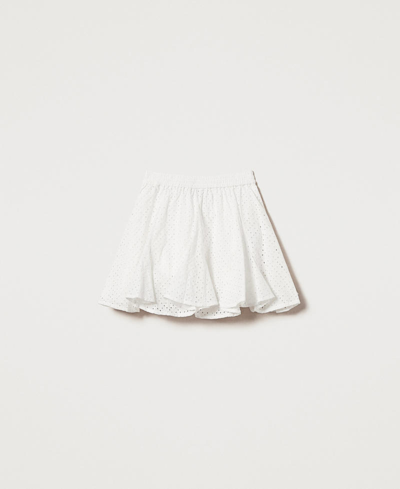 Broderie anglaise miniskirt Sugar White Woman 251LM2VHH_00632_S0
