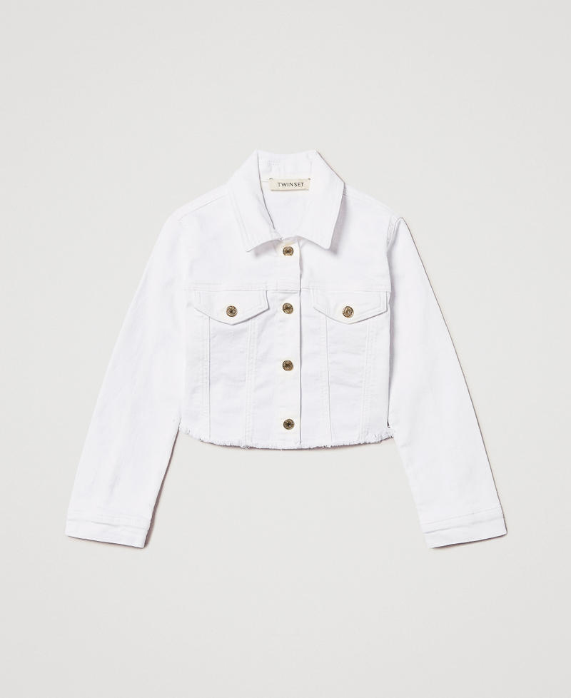 Frayed bull denim jacket "Ice" White Girl 251GJ2612_00808_S0