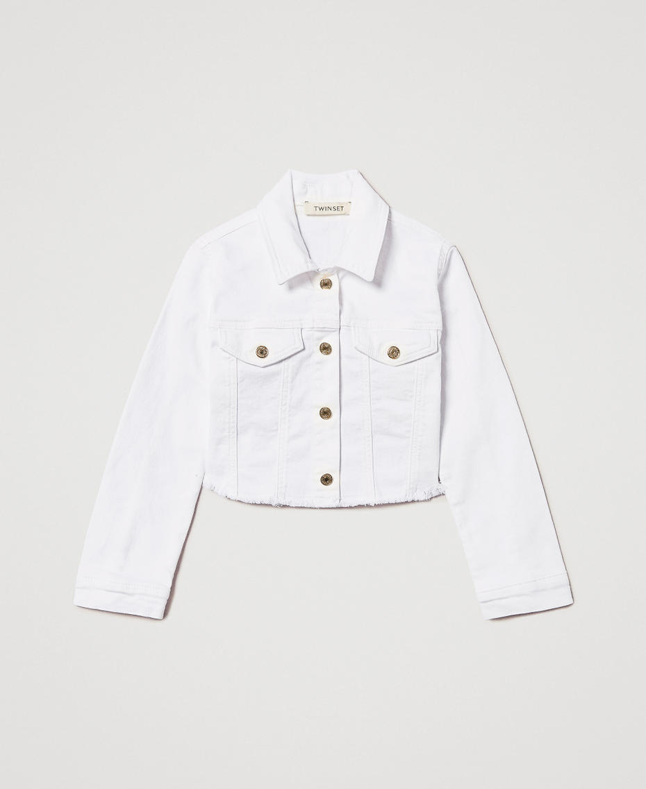 Frayed bull denim jacket "Ice" White Girl 251GJ2612_00808_S0