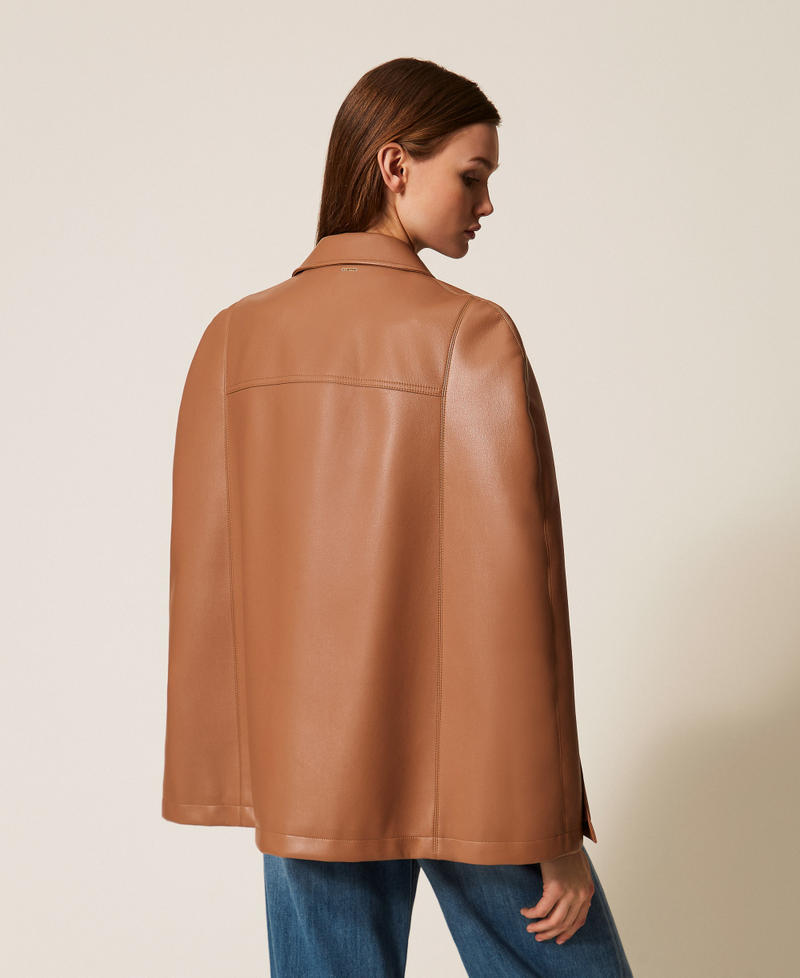 Blouson cape effet cuir Caramel Camel Femme 261TP2041_11718_03