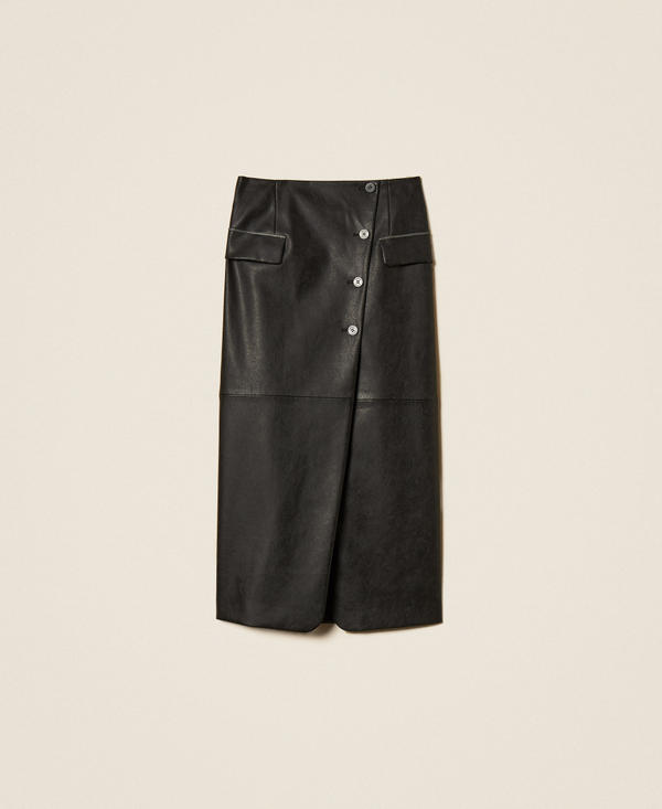 Long wrap-around skirt