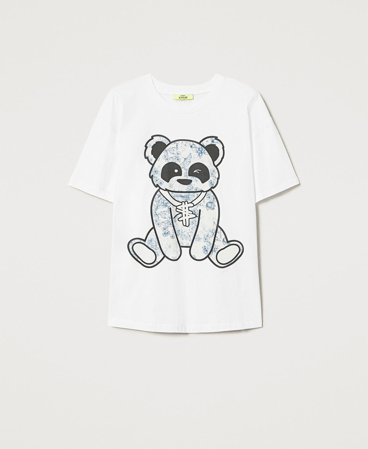 MYFO T-Shirt im Oversize-Fit Papers / Panda-Print Frau 251AQ2052_12442_0S
