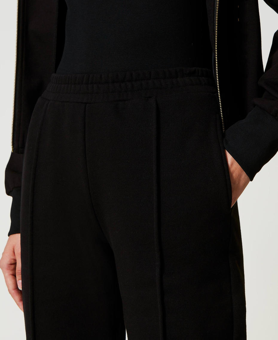 Plush fabric cigarette trousers