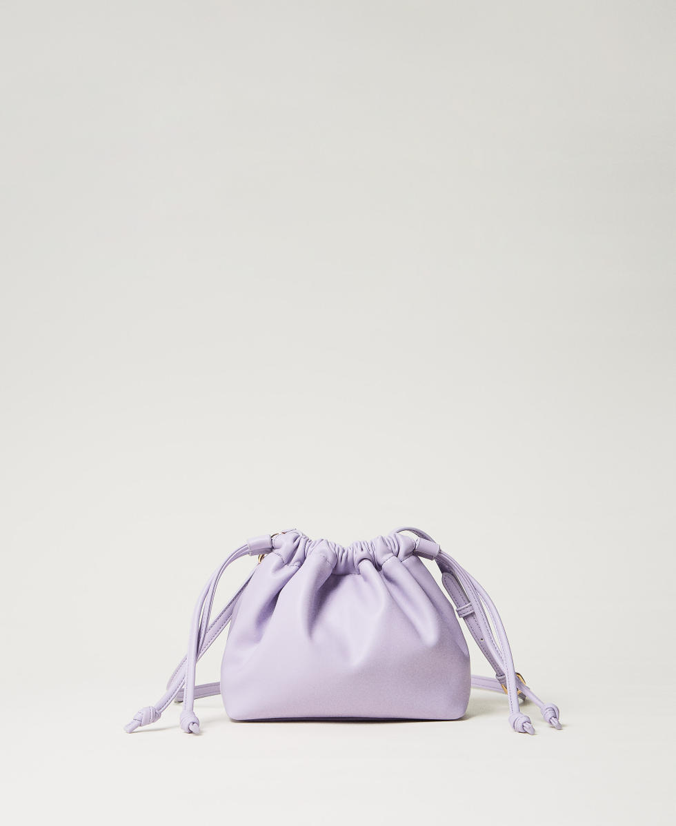 Shoulder bag with ruching Lilac Flowers Woman 251TD8032_00703_01