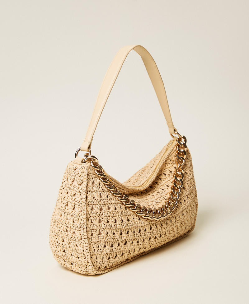Large crocheted raffia Liliane bag Straw Woman 261TD8080_00193_02