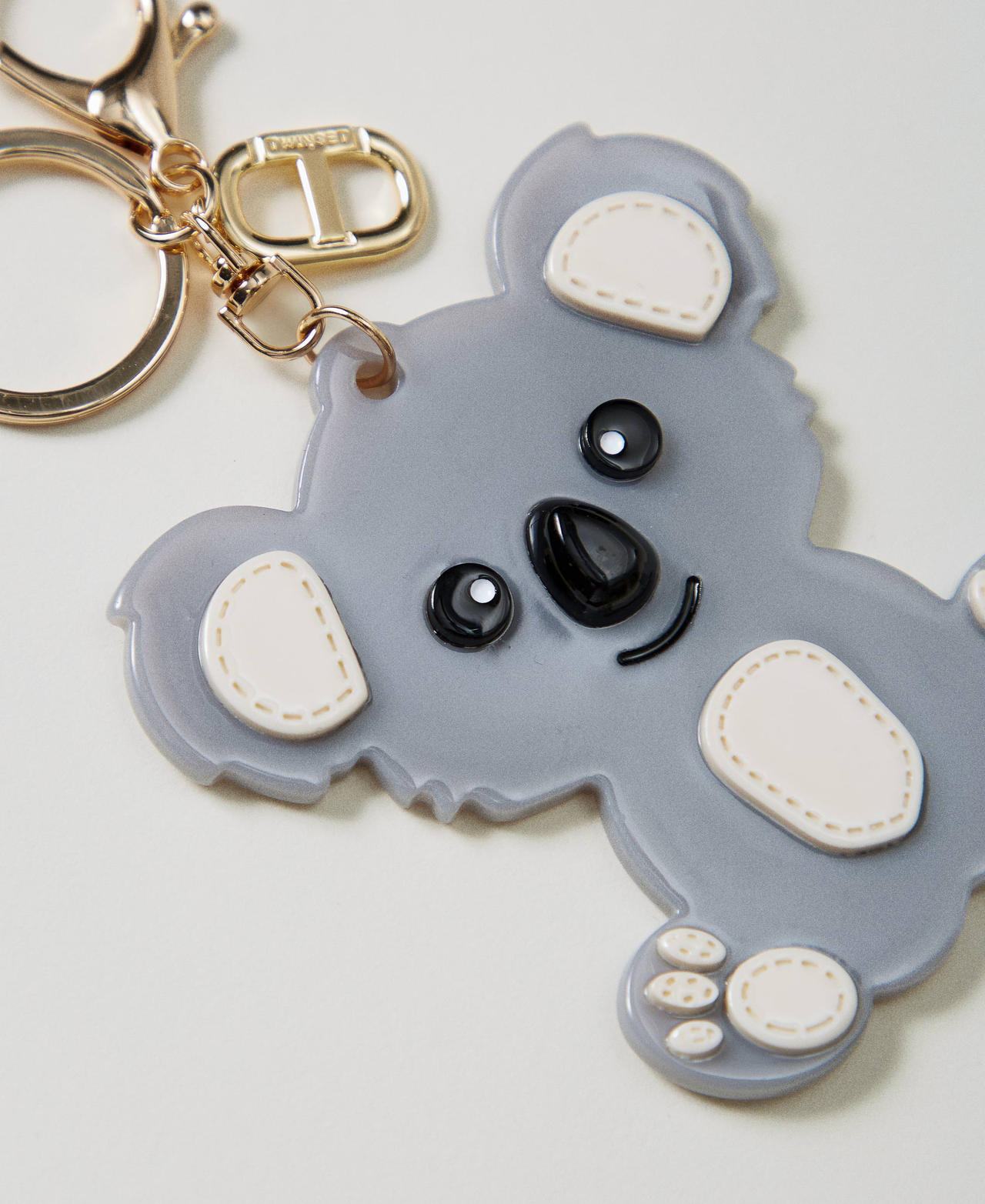Koala-Schlüsselanhänger mit Oval T "Light Ash"-Grau Frau 251TH7013_12147_02