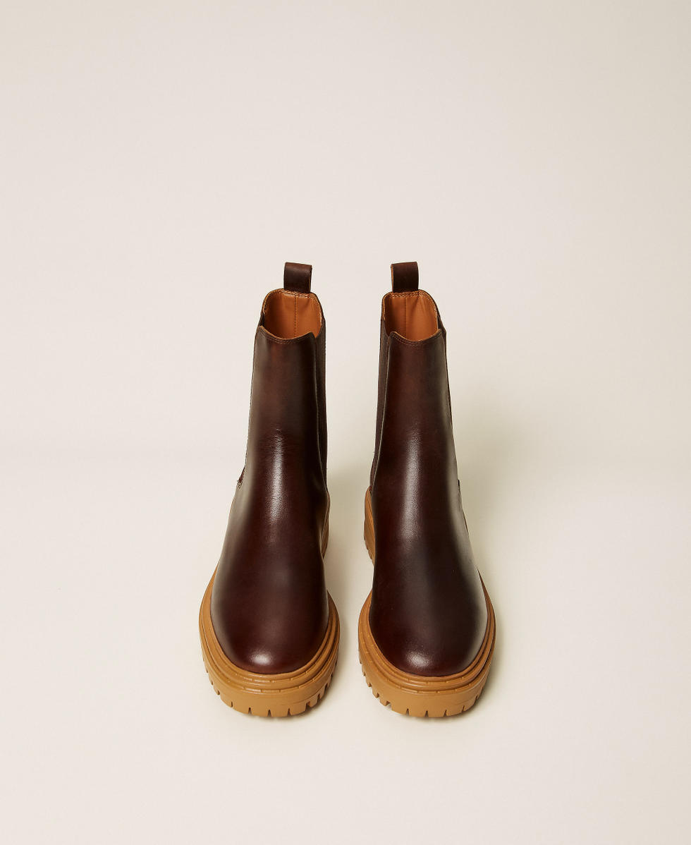 Botines Chelsea de piel Caf&eacute; Mujer 252TGT194_00203_04