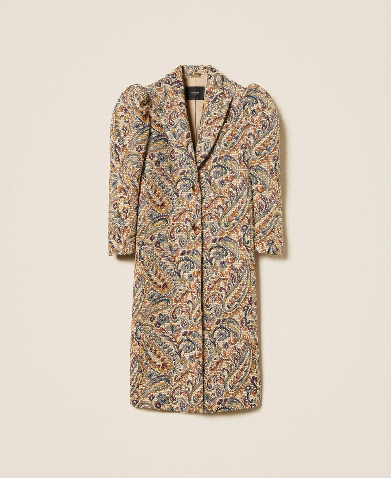 Jacquardmantel mit Kaschmirmuster Jacquard Cachemire Multicolor Frau 252TS2372_13095_S0