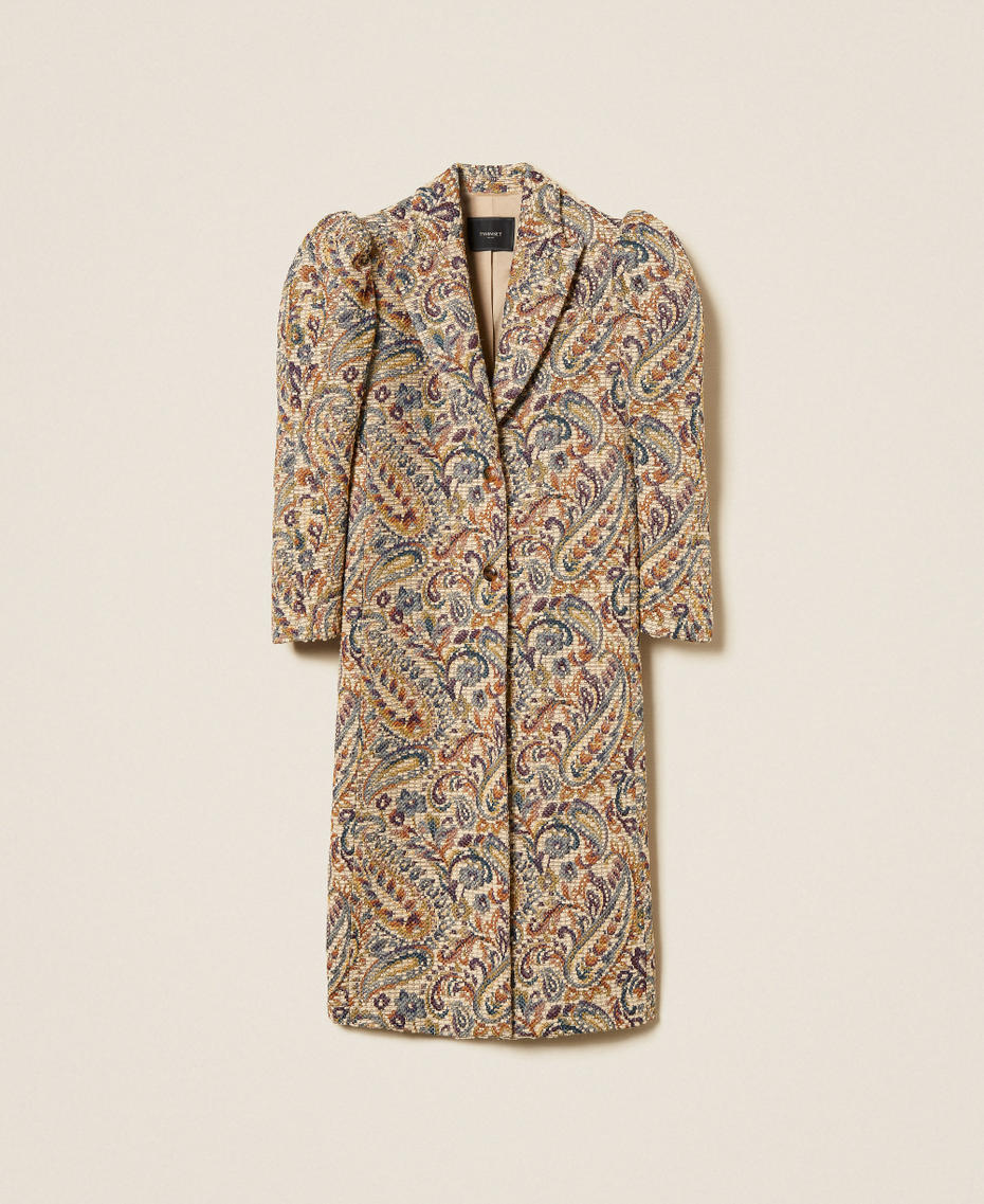 Jacquardmantel mit Kaschmirmuster Jacquard Cachemire Multicolor Frau 252TS2372_13095_S0