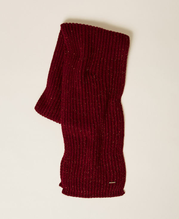 Knit scarf with lurex