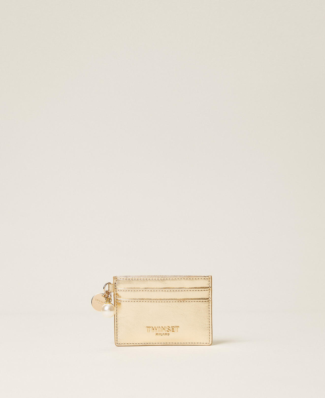 Porte-cartes lamé avec charms