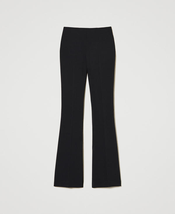 Pantaloni flare a vita alta