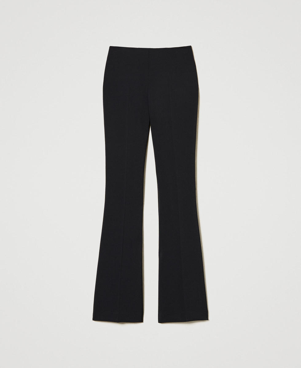 High waist flared trousers Black Woman 242TT2113_00006_S0